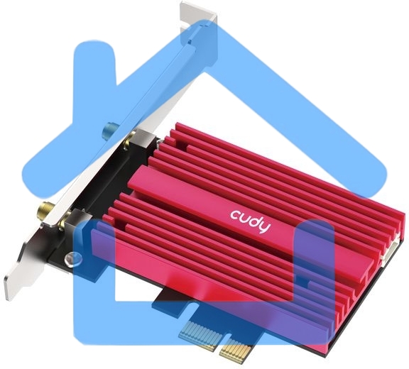 Сетевой адаптер Wi-Fi + Bluetooth Cudy WE4000 АХ5400 PCI Express (ант.внеш.съем) 1ант.