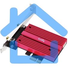 Сетевой адаптер Wi-Fi + Bluetooth Cudy WE4000 АХ5400 PCI Express (ант.внеш.съем) 1ант.