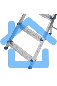 Стремянка Сибртех 8 ступеней, стальная, оцинкованная