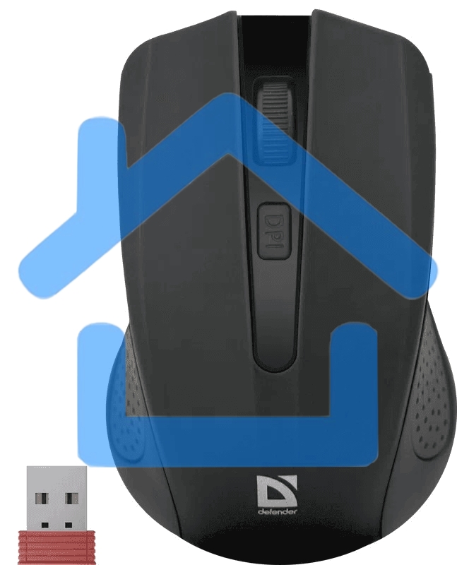 Мышь беспроводная Defender Accura MM-935 черный, 1600 dpi, радиоканал, USB, кнопки - 4