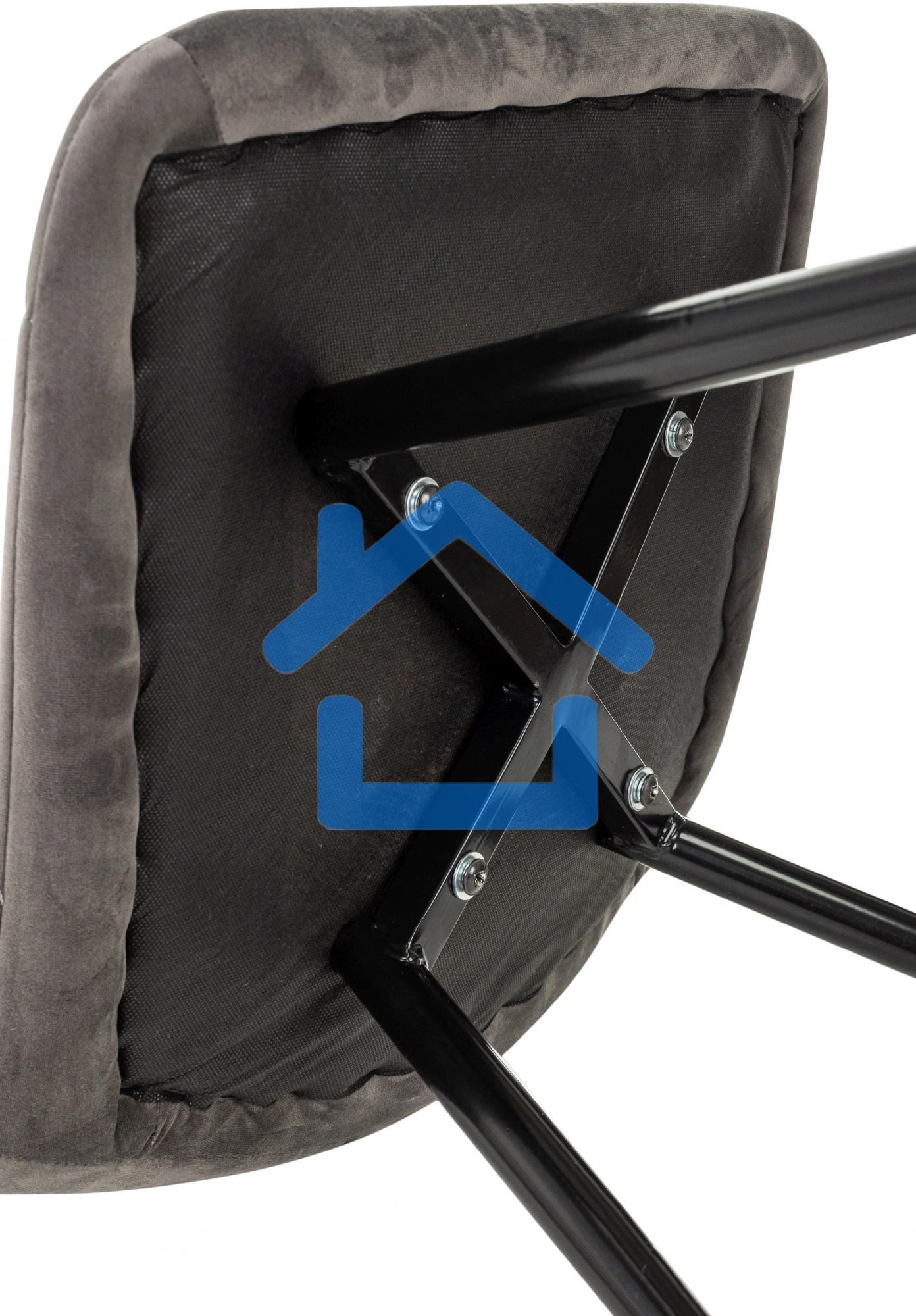 Стул для дома Бюрократ CH-K1_2 комплект 2шт т.серый Holland 18 металл черный на ножках (CH-K1_1/HL18_2)