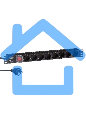 Блок розеток горизонтальный ExeGate ServerPro PDU-19H802 Al-8S-EU1.8-SW, 19