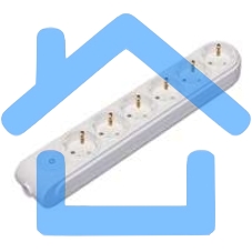 Колодка удлинителя 6-м с заземл. защ. шторки с выкл. Makel N6310000