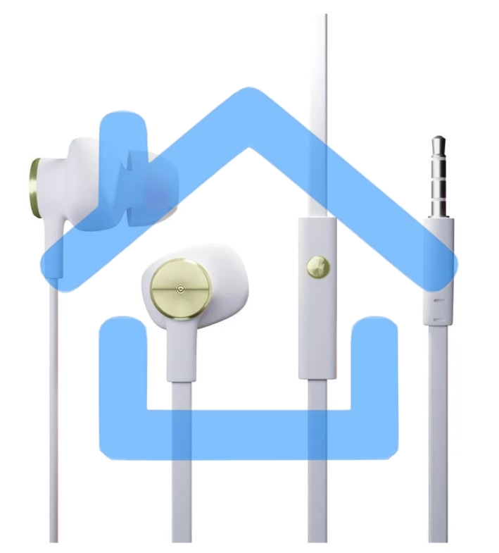 Наушники вакуумные AUX разъём с МК без рег.громкости длина 1.2м More choice P42 (White Gold)