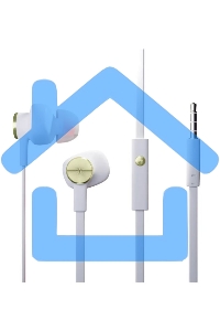 Наушники вакуумные AUX разъём с МК без рег.громкости длина 1.2м More choice P42 (White Gold)