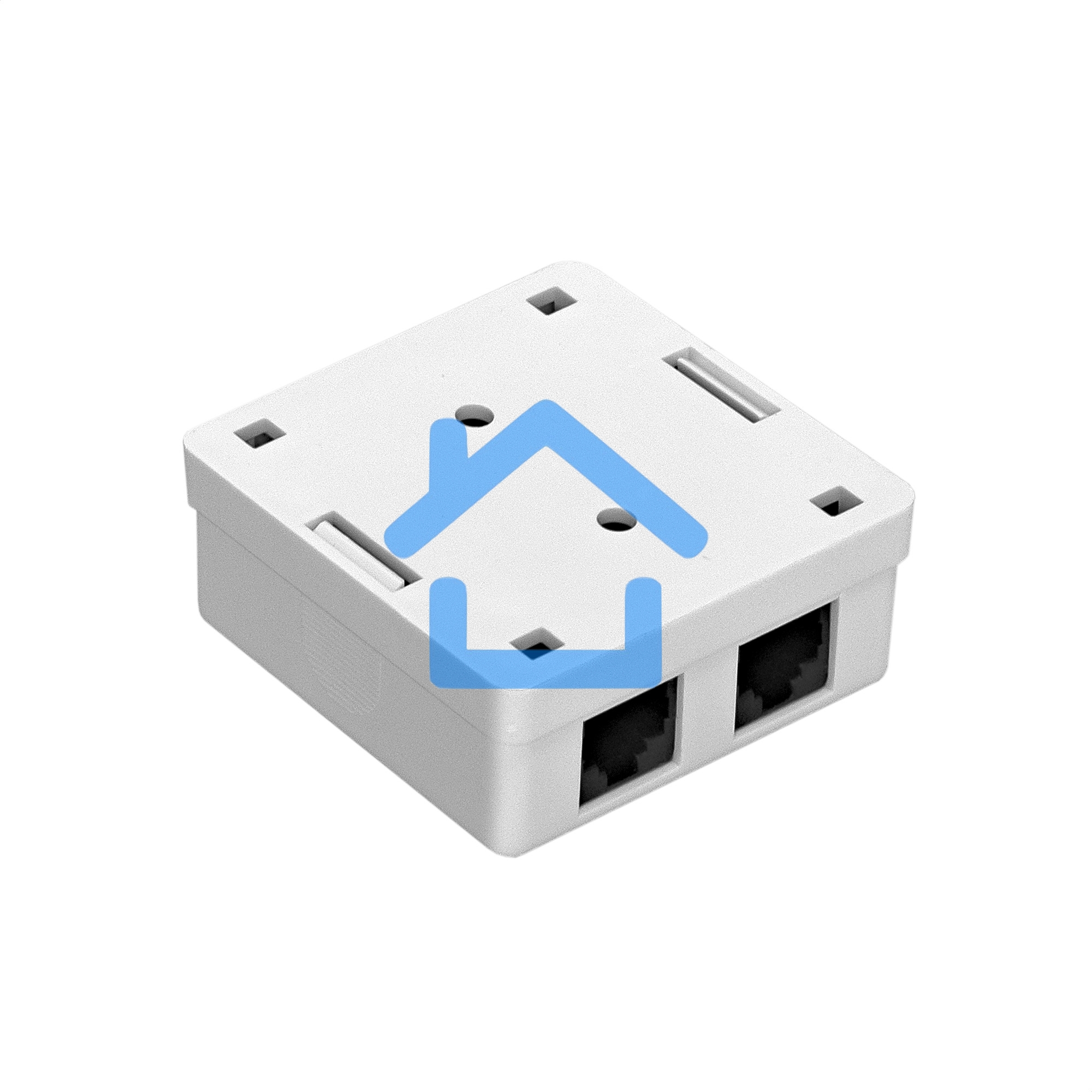 Розетка внешняя двойная ExeGate SM2-RJ45-C5 RJ-45 кат.5/5E UTP Krone/110