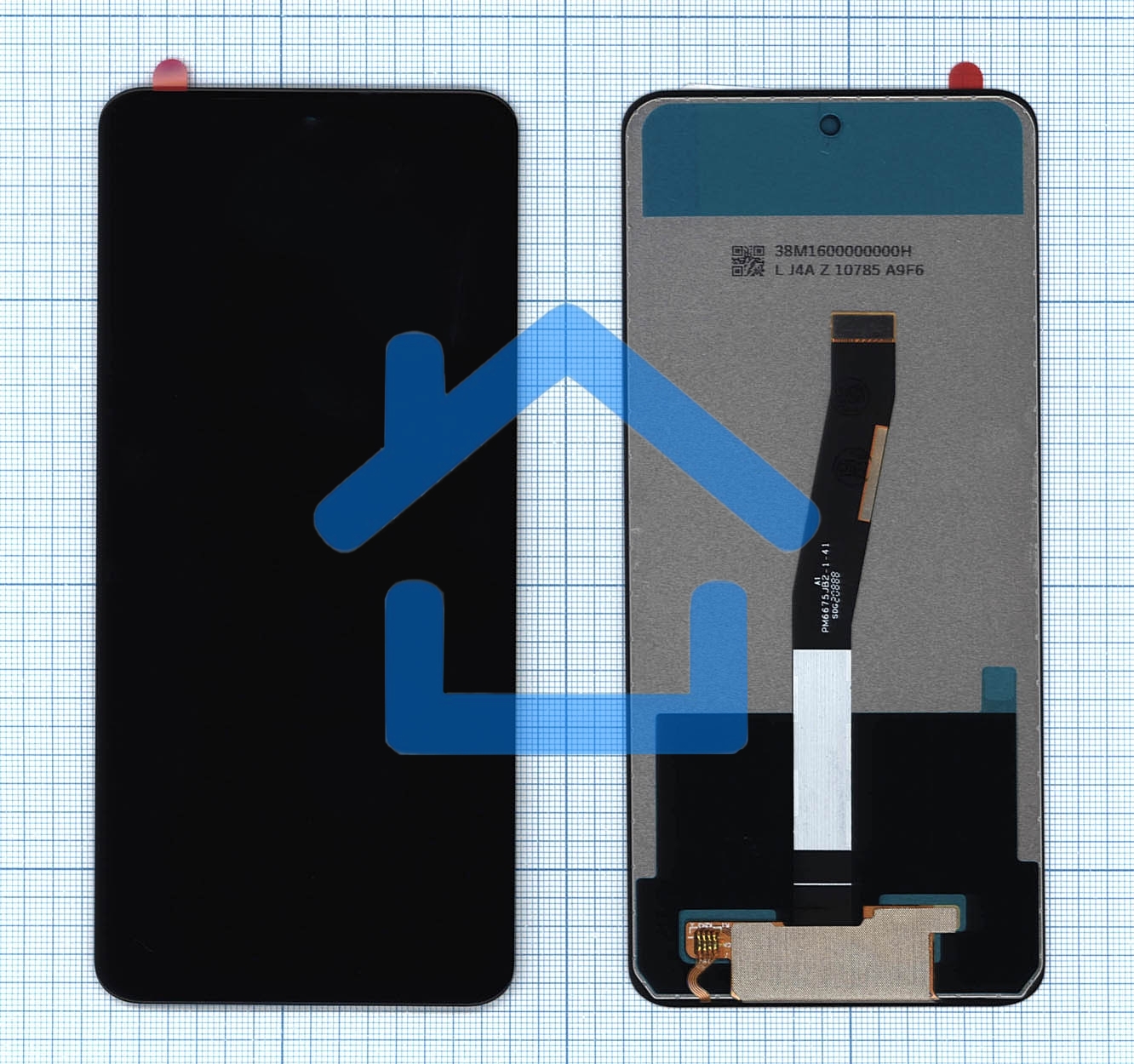 Дисплей для Xiaomi Redmi Note 9S, Redmi Note 9 Pro в сборе с тачскрином (copy) черный