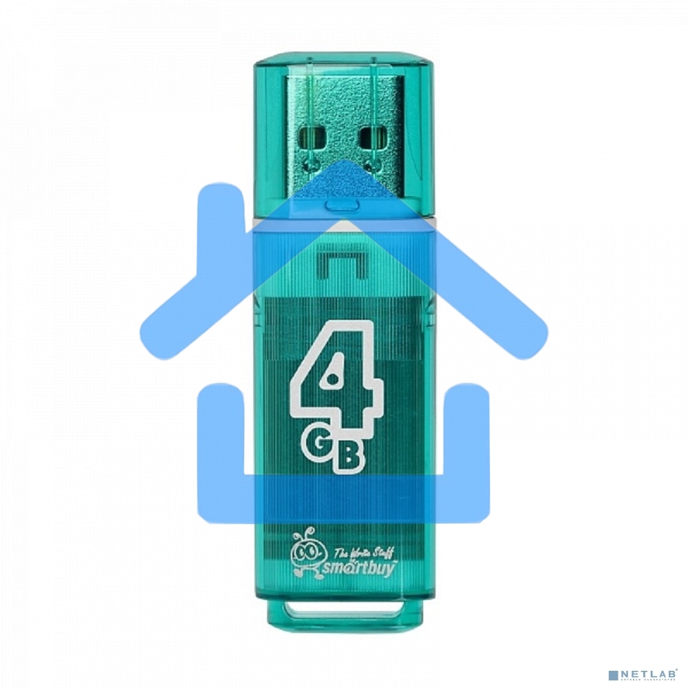 Флешка USB R/W SmartBuy 4Gb USB Drive <USB2.0> SmartBuy Glossy series Green (SB4GbGS-G)