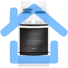 Плита электрическая Gefest 5140 0031 белый, конфорок 3 шт, духовка 55 л, 50 см x 85 см x 58.5 см