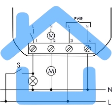 Реле времени PO-406 (задержка выкл. /управ. контактом 230В 8А 1НО IP20 монтаж в коробку d-60мм) F&F EA02.001.019