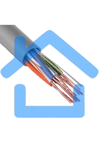 Кабель витая пара Rexant U/UTP, категория 6, ZH нг(А)-HF, 4PR, 23AWG, внутренний, серый, 305 м