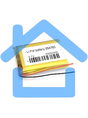Аккумулятор Li-Pol (батарея) 9.5*47*60мм 2pin 3.7V/3000mAh