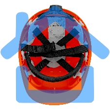 Каска защитная ударопрочная Denzel ABS/PC, плавная регулировка, модель 