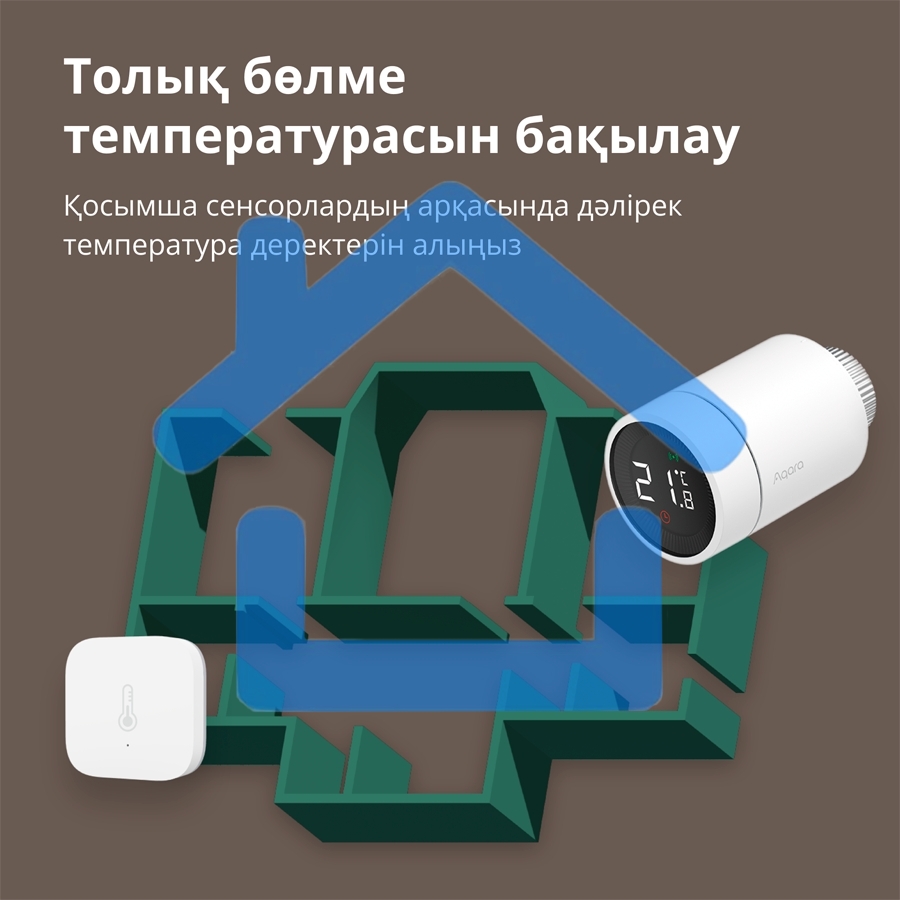 Термоголовка Aqara Smart Radiator Thermostat E1 (SRTS-A01) для радиат. резьбовой