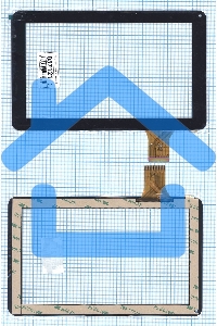 Сенсорное стекло (тачскрин) SLC09001BE0B, черное