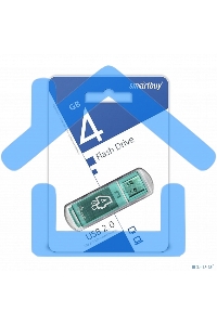 Флешка USB Smartbuy 4 Gb USB <USB 2.0> Smartbuy Glossy series Green (SB4 GbGS-G)