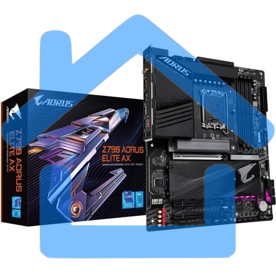 Материнская плата Gigabyte Z790 AORUS ELITE AX, LGA 1700, Intel Z790, 4xDDR5, 6xSATA, 4xM.2, 1xPCI-E 5.0 x16, 1xPCI-E 3.0 x4, 1xDP, 1xHDMI, 1x 2.5Gb LAN, 2xUSB-A 2.0, 3xUSB-A 3.2 Gen 1, 2xUSB-A 3.2 Gen 2, 1xUSB-C 3.2 Gen 2x2, 7.1, ATX