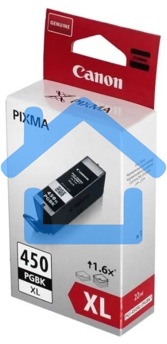 Картридж струйный Canon PGI-450XLPGb,K (6434B001) пигментный черный, 22мл (500 стр.), для PIXMA iP7240/MG6340/MG5440