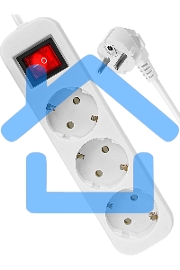 Удлинитель Defender S350 белый 5.0 м, 3 розетки 