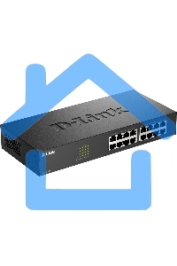 Неуправляемый коммутатор D-Link DES-1016D/I1A с 16 портами 10/100Base-TX