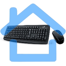 Комплект клавиатура + мышь Genius KM-200 wired kombo / Optical mice, 3 buttons, 1000 DPI / Compatible with Windows® 7, 8, 8.1, 10 / Mac. OS X 10.8 or later / Cable length 1.5m