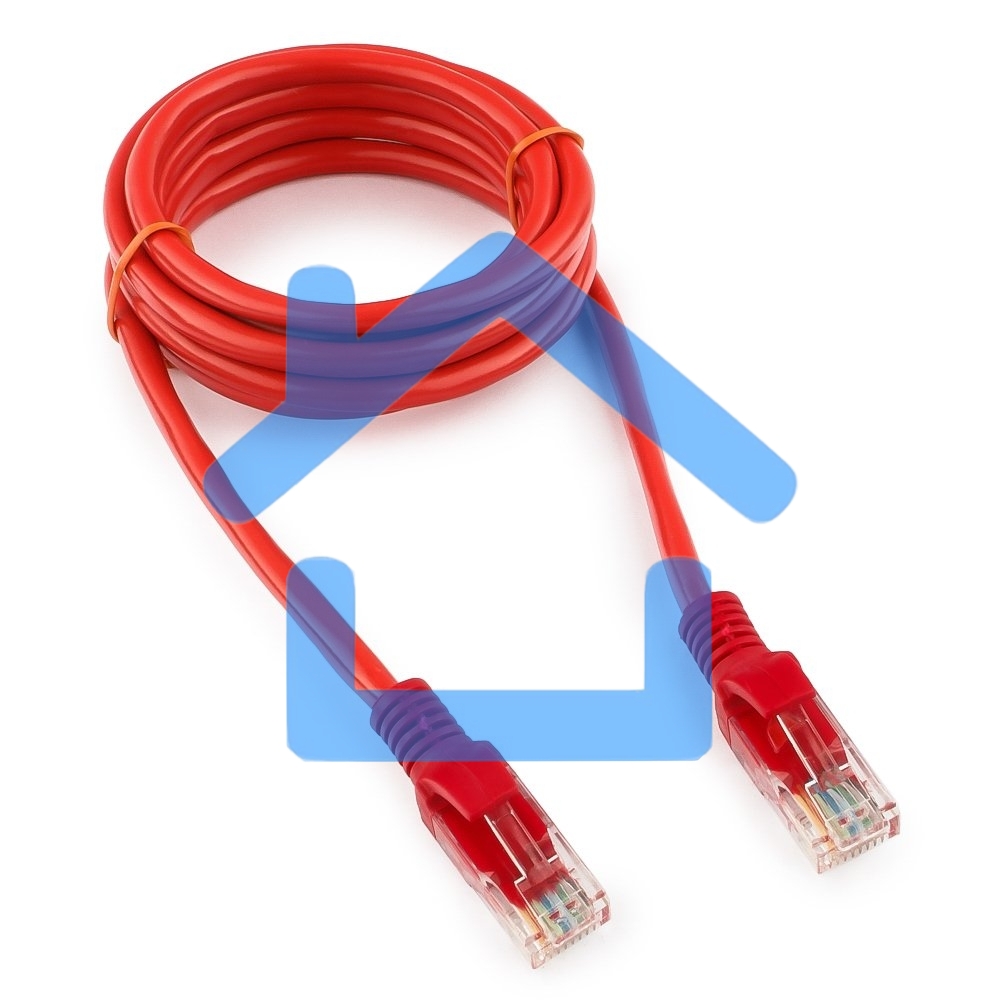 Патч-корд UTP Cablexpert кат.5e, 1.5м, литой, многожильный (красный)