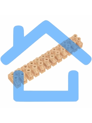 Клеммная колодка винтовая KВ-14 (6-14 мм²), ток 20 A, полиэтилен белый (ЗВИ) Rexant