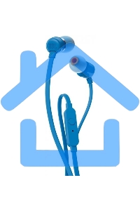 Наушники JBL Tune 110, 3.5 мм, внутриканальные, синий