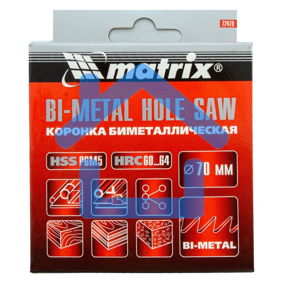 Коронка Matrix BIMETAL, 70 мм