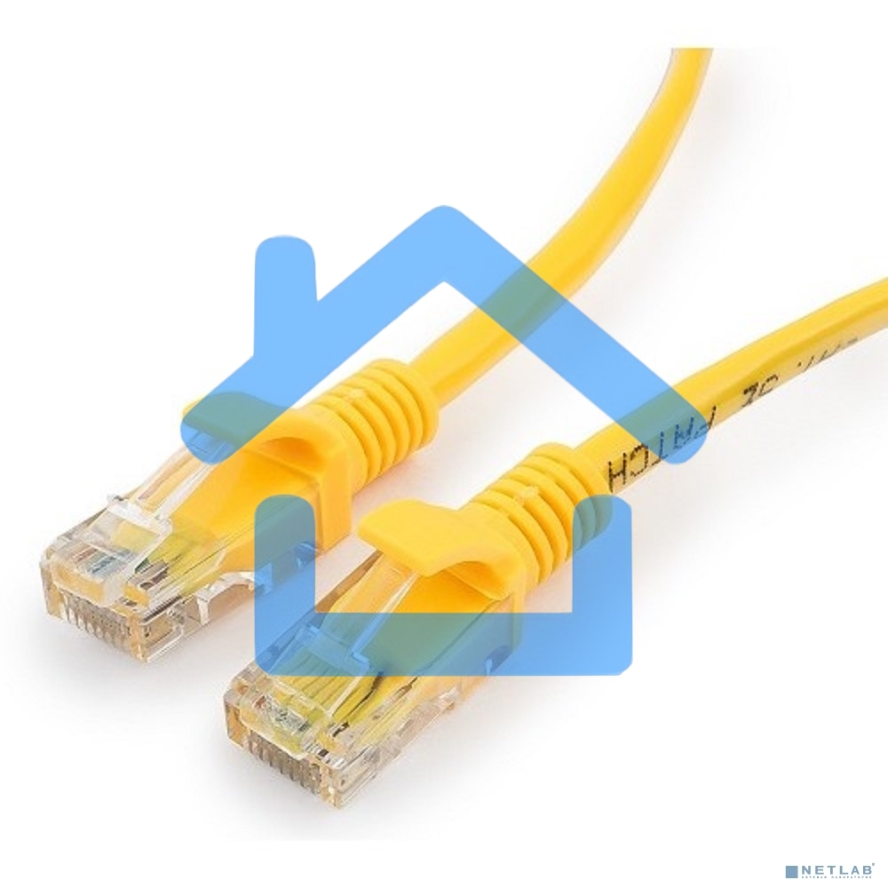 Патч-корд медный UTP Cablexpert PP10-2M/Y кат.5e, 2м, литой, многожильный (желтый)