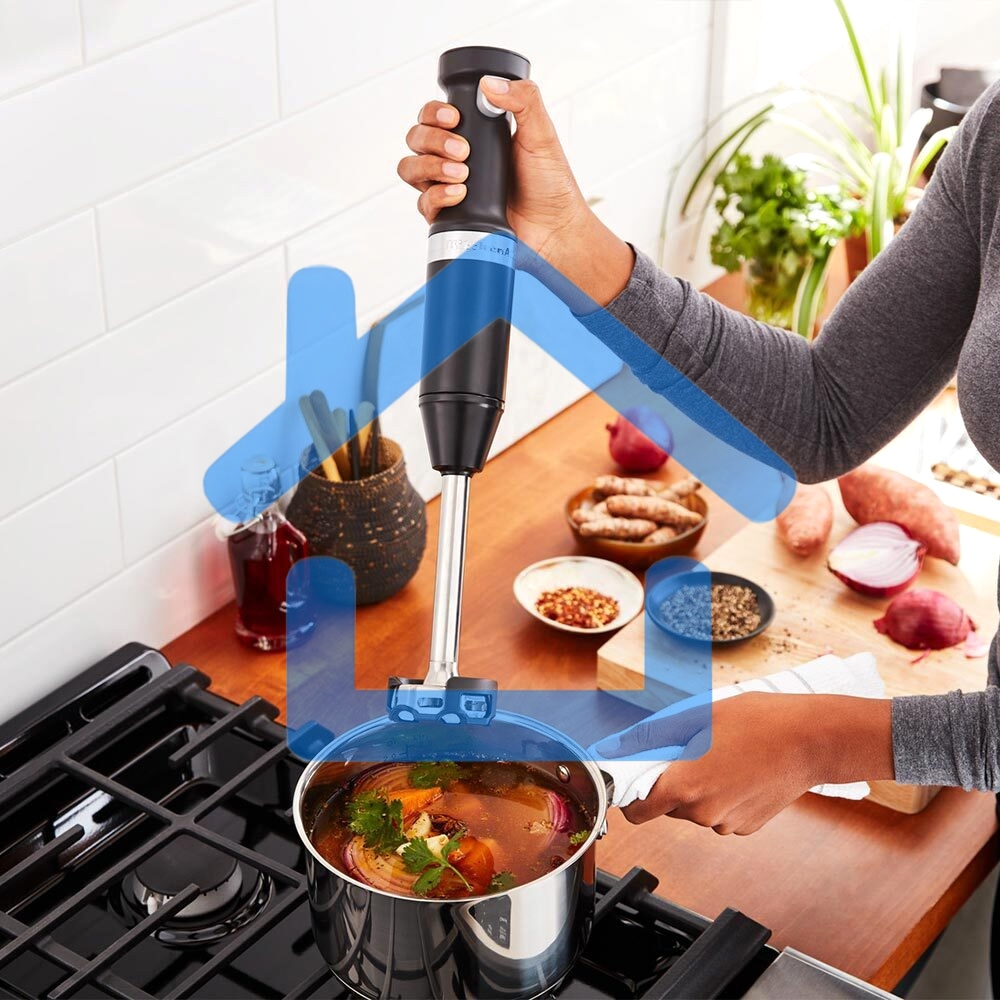 Погружной блендер KitchenAid 5KHBV83EOB, с аксессуарами, черный