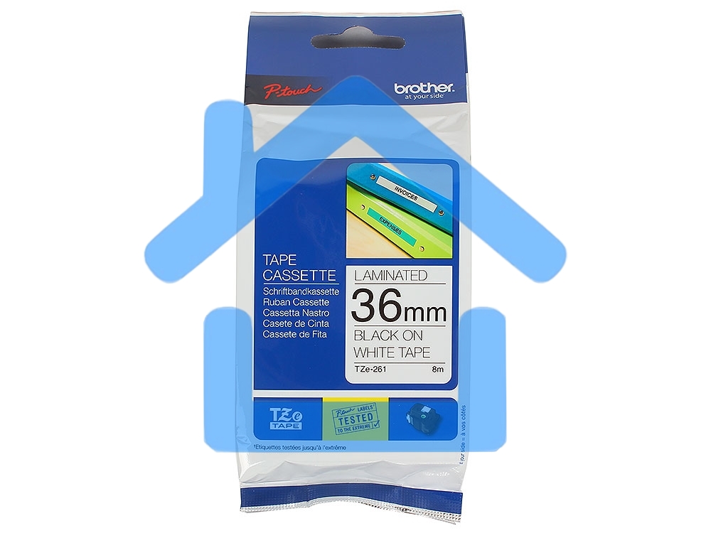 Картридж ленточный Brother TZE261 36 мм, 8 м, черный шрифт, белый фон, для Brother P-Touch
