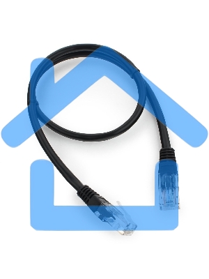 Патч-корд UTP Cablexpert кат.5e, 0.5м, литой, многожильный, черный