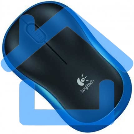 Мышь беспроводная Logitech M185 синий, 1000 dpi, радиоканал, USB, кнопки - 3