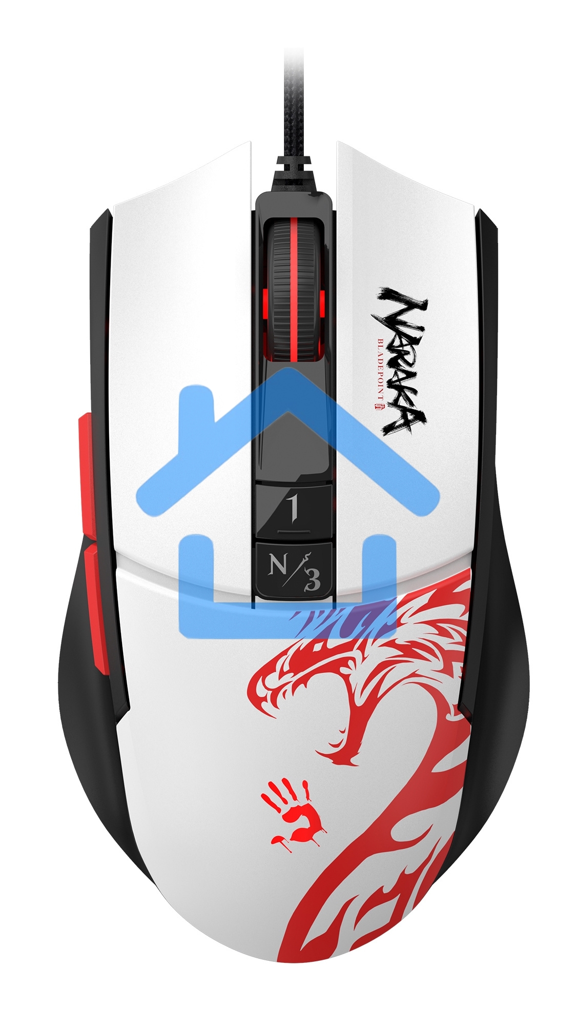 Мышь проводная A4Tech Bloody L65 Max белый, 12000 dpi, USB, кнопки - 7