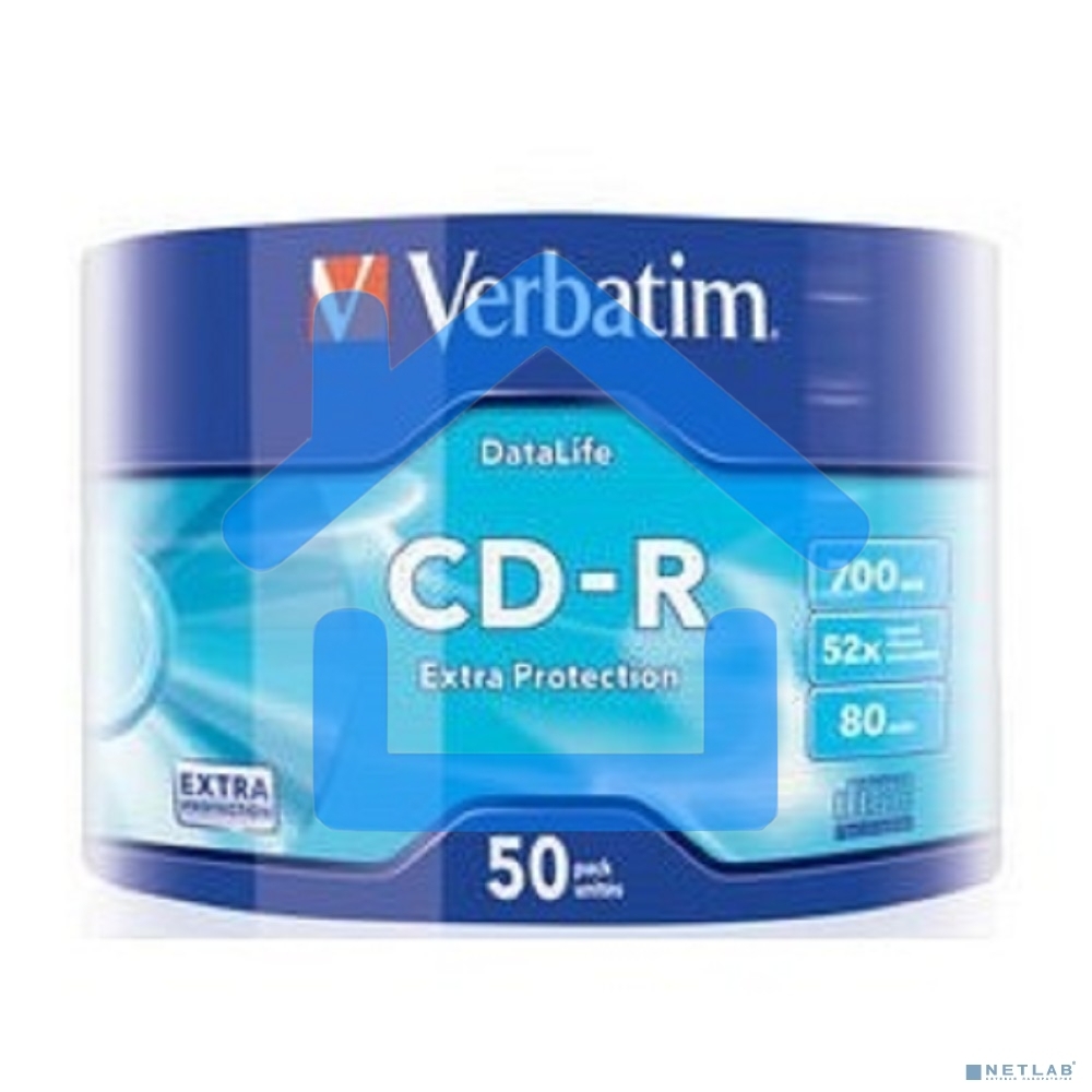 Диск CD-R Verbatim 700 Mb, 52x, Shrink (50), DataLife (50/600)