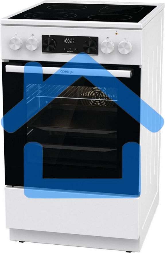 Плита электрическая Gorenje GECS5C70WA белый, конфорок 4 электрических, духовка 70 л, 50 см x 85 см x 59.4 см