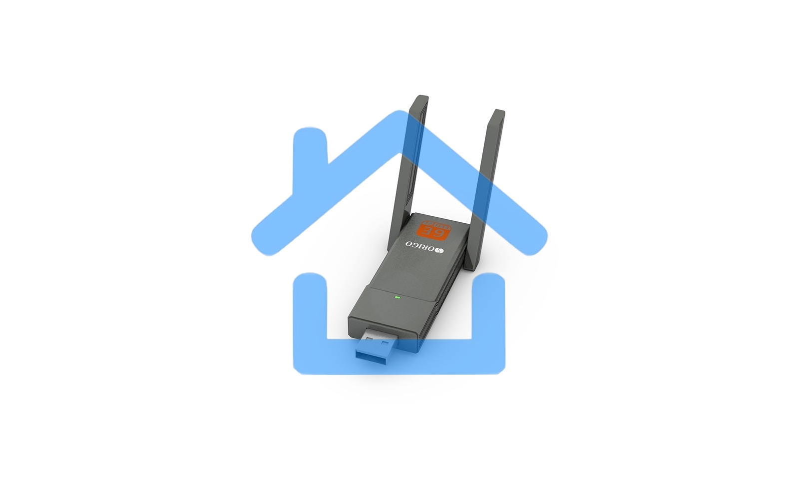 Сетевой адаптер Wi-Fi Origo OW1800M, AX1800, USB 3.0, (ант.внеш.несъем.) 2ант.