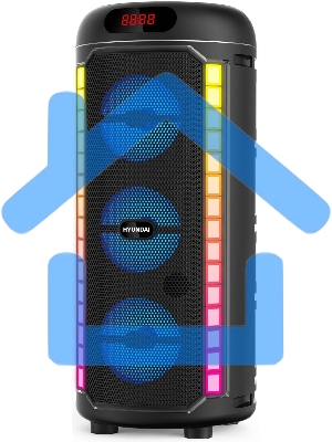 Минисистема Hyundai H-MC1221 черный 15Вт FM USB BT SD/MMC