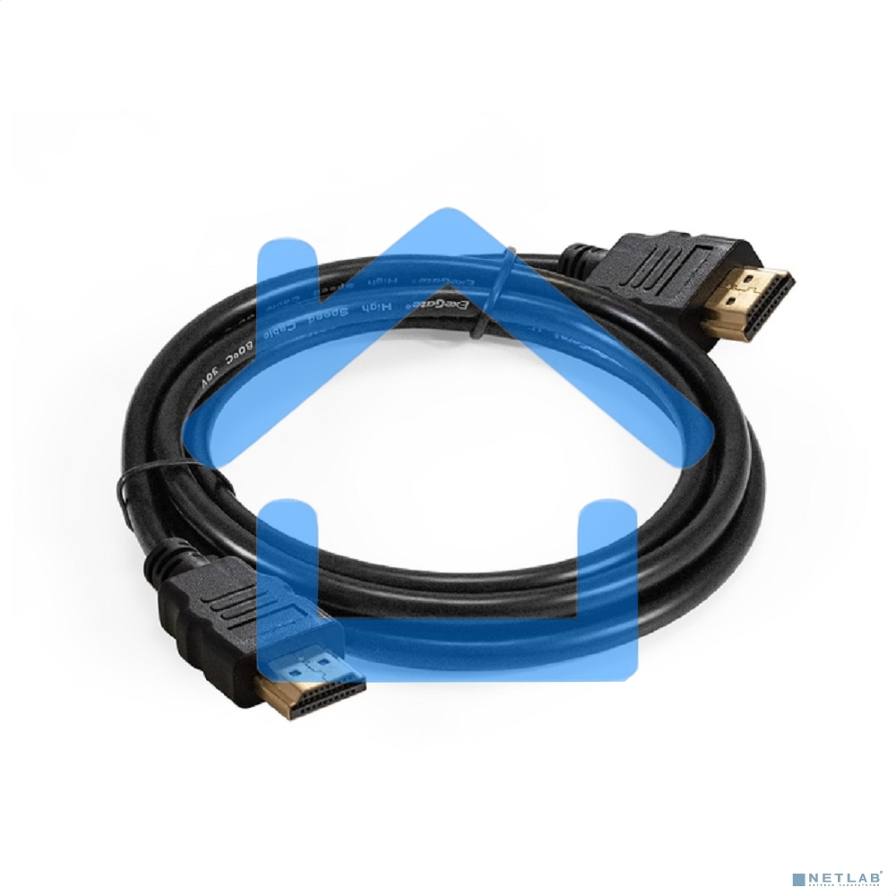 Кабель HDMI ExeGate EX-CC-HDMI-1.5 (19M/19M, 1,5м, v1.4b, позолоченные контакты)