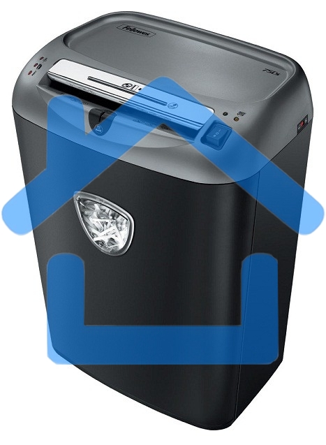 Шредер Fellowes Powershred 75Cs FS-46750 (FS-4675001/FS-4675002) авт., 3.9х50мм, 12лст., 27лтр., уничтожает: скобы, карты, скрепки, CD, селектор кол-ва листов
