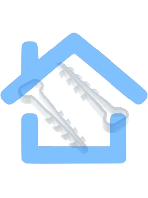 Дюбель-хомут d6х12мм для плоского кабеля полипропилен бел. (уп.50шт) EKF plc-cd-6x12w