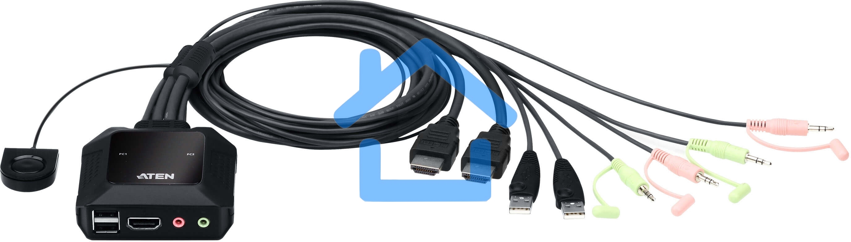 Переключатель ATEN 2-Port USB 4K HDMI Cable KVM Switch