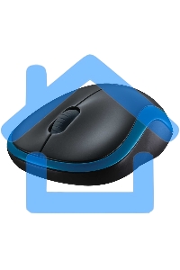 Мышь беспроводная Logitech M185 синий, 1000 dpi, радиоканал, USB, кнопки - 3
