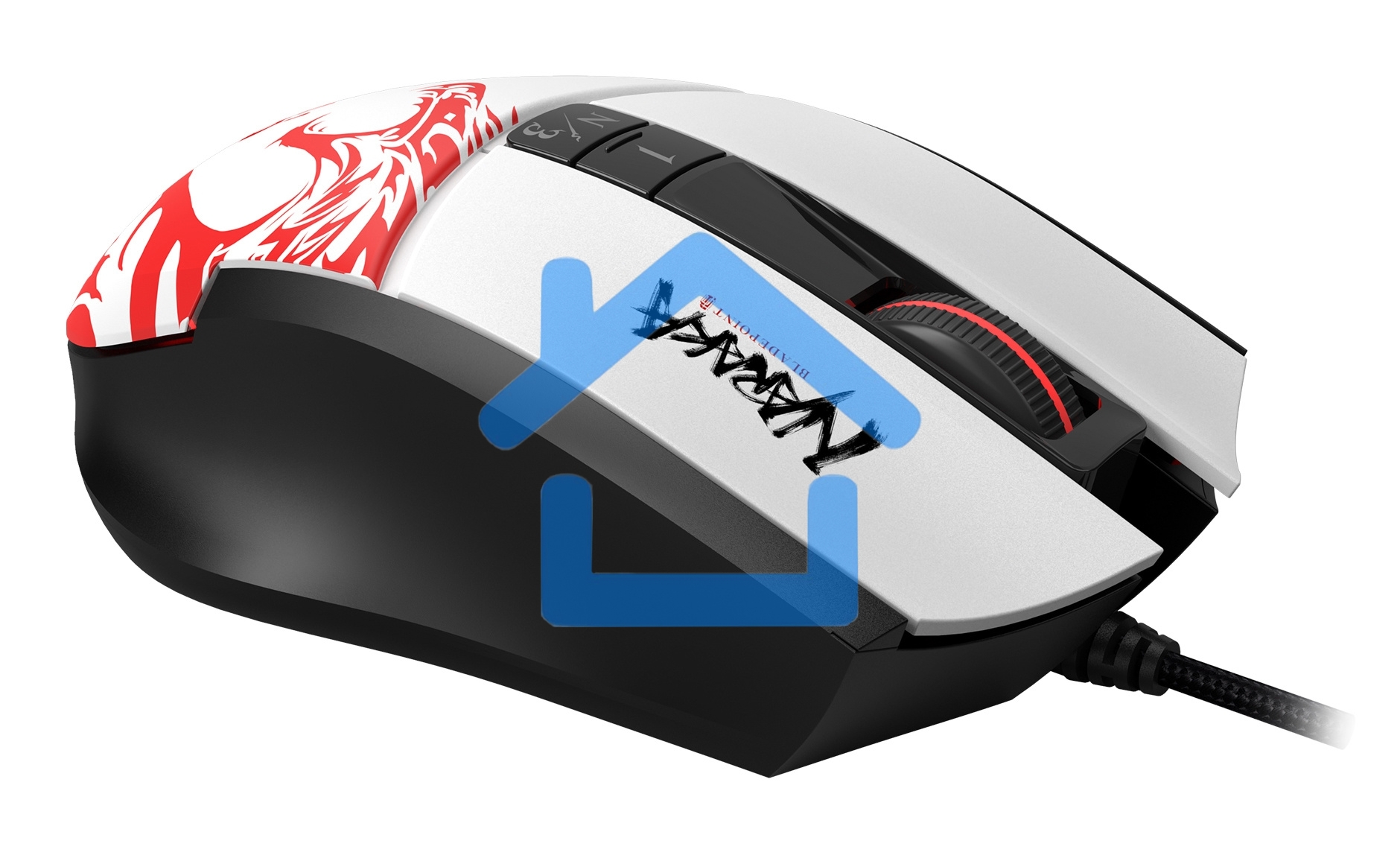 Мышь проводная A4Tech Bloody L65 Max белый, 12000 dpi, USB, кнопки - 7