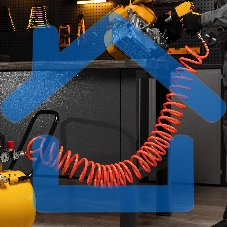 Шланг спиральный воздушный 8х12 мм, 18 бар, с быстросъемными соединениями, 15 м Stels