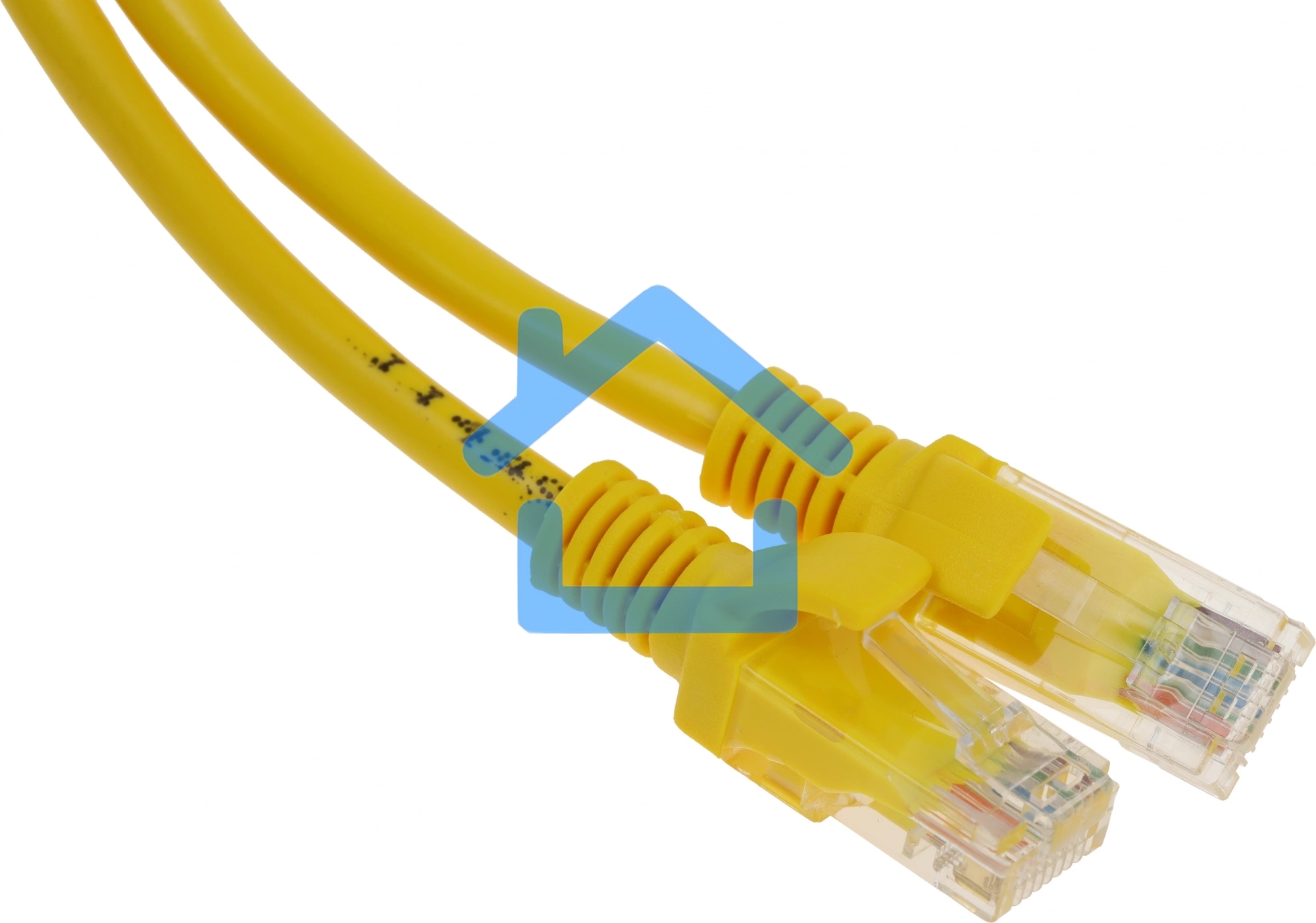 Патч-корд UTP Cablexpert кат.5e, 0.5м, литой, многожильный (желтый)