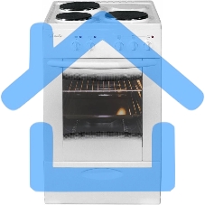 Плита электрическая Лысьва ЭП 301 МС белый, конфорок 3 шт, духовка 57 л, 50 см x 84 см x 60 см