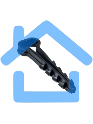 Дюбель-хомут d5-10мм для плоского кабеля полипропилен черный (уп.50шт) EKF plc-cd-5x10b