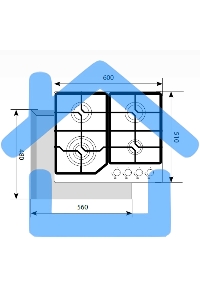 Газовая варочная панель LEX GVG 640-1 WH белый